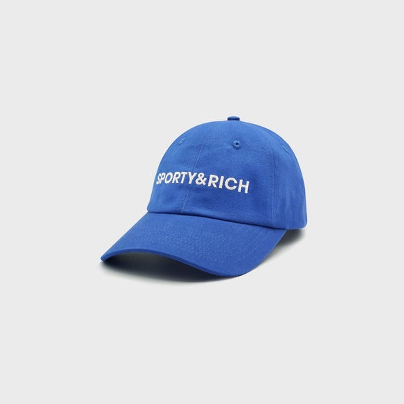 Sporty & Rich “Exercise Often” Hat Blue Cotton Twill NWT